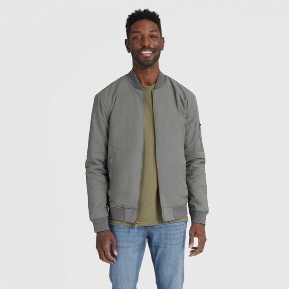True Classic Carbon Grey Bomber Jacket